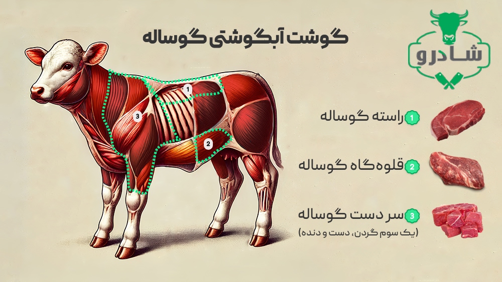 خرید گوشت آبگوشتی گوساله